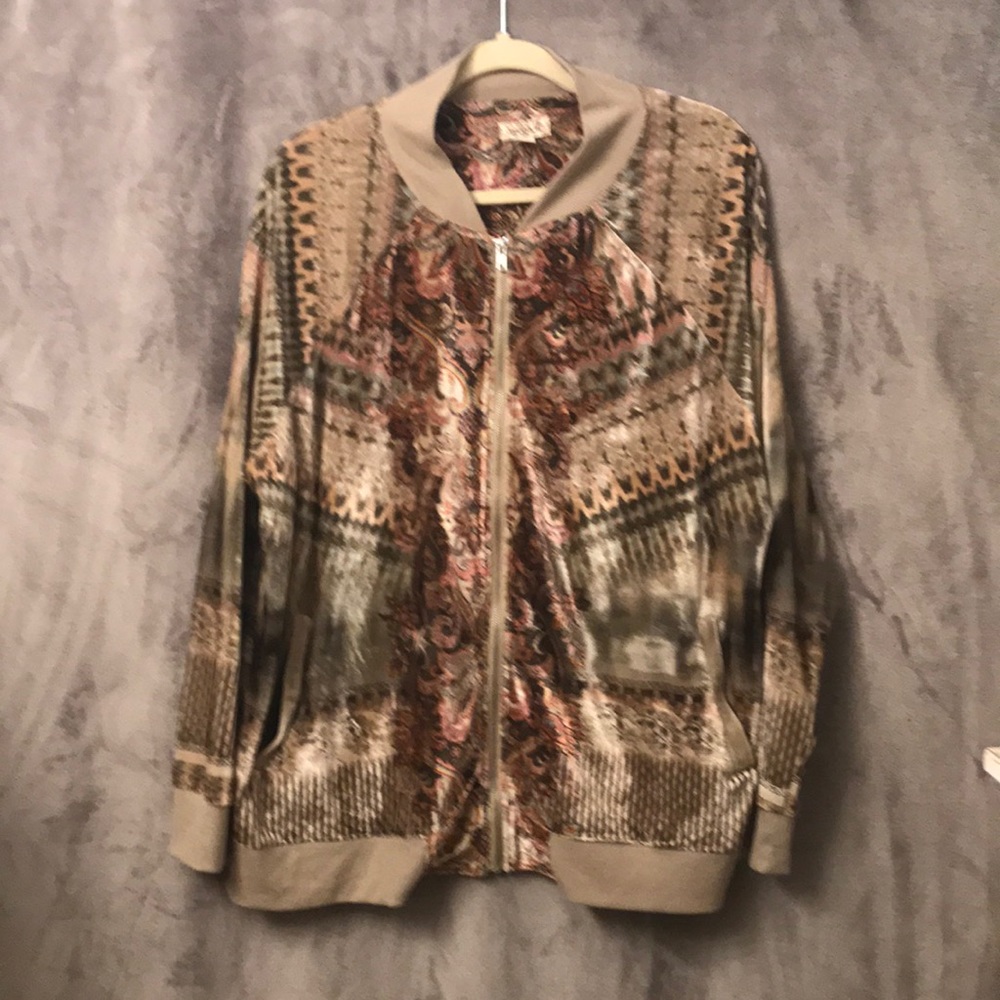 One World velvet jacket. 3X. EUC.